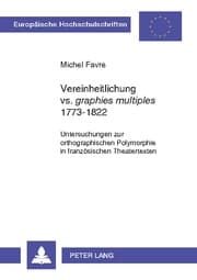 Cover von Vereinheitlichung vs. 'graphies multiples' 1773-1822