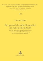 Cover von Der gesetzliche Abschlussprüfer im italienischen Recht