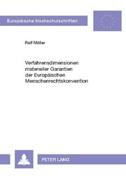 Cover von Verfahrensdimensionen materieller Garantien der Europäischen Menschenrechtskonvention
