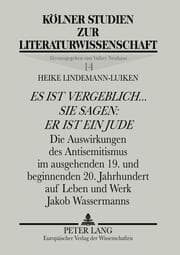 Cover von 'Es ist vergeblich... . Sie sagen: er ist ein Jude'