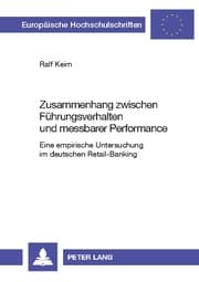 Cover von Zusammenhang zwischen Führungsverhalten und messbarer Performance