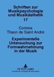 Cover von Experimentelle Untersuchung zur Formwahrnehmung in der Musik