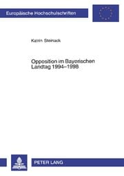 Cover von Opposition im Bayerischen Landtag 1994-1998