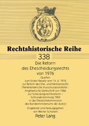 Cover von Die Reform des Ehescheidungsrechts von 1976