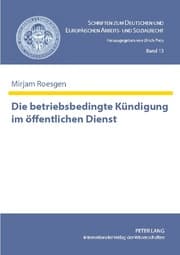 Cover von Die betriebsbedingte Kündigung im öffentlichen Dienst