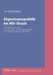 Cover von Eigentumspolitik im NS-Staat