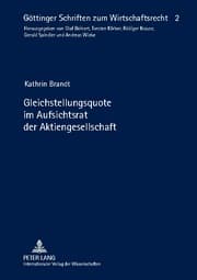 Cover von Gleichstellungsquote im Aufsichtsrat der Aktiengesellschaft