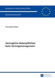 Cover von Vertragliche Nebenpflichten beim Vertragsmanagement