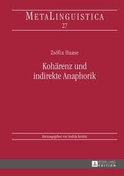 Cover von Kohärenz und indirekte Anaphorik