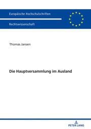 Cover von Die Hauptversammlung im Ausland