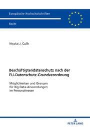 Cover von Beschäftigtendatenschutz nach der EU-Datenschutz-Grundverordnung
