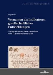 Cover von Vornamen als Indikatoren gesellschaftlicher Entwicklungen