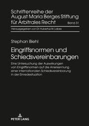 Cover von Eingriffsnormen und Schiedsvereinbarungen