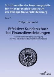 Cover von Effektiver Kundenschutz bei Finanzdienstleistungen
