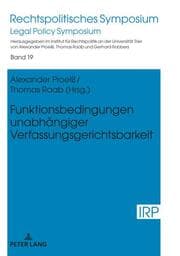 Cover von Funktionsbedingungen unabhängiger Verfassungsgerichtsbarkeit