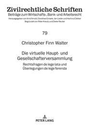 Cover von Die virtuelle Haupt- und Gesellschafterversammlung