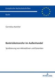 Cover von Bankrisikotransfer im Außenhandel