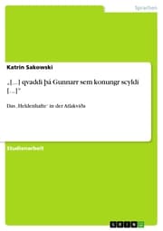 Cover von '[...] qvaddi þá Gunnarr sem konungr scyldi [...]'