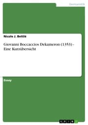 Cover von Giovanni Boccaccios Dekameron (1353) - Eine Kurzübersicht
