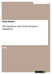 Cover von The legislative role of the European Parliament