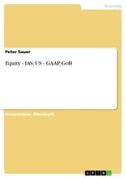 Cover von Equity - IAS, US - GAAP, GoB
