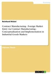 Cover von Contract Manufacturing - Foreign Market Entry via Contract Manufacturing - Conceptualization and Implementation in Industrial Goods Markets