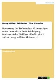 Cover von Bewertung der Technischen Aktienanalyse unter besonderer Berücksichtigung fundamentaler Einflüsse - Ein Vergleich anhand ausgewählter Aktienwerte