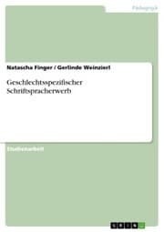 Cover von Geschlechtsspezifischer Schriftspracherwerb