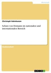Cover von Schutz von Domains im nationalen und internationalen Bereich