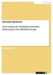 Cover von Anwendung der Multidimensionalen Skalierung in der Marktforschung
