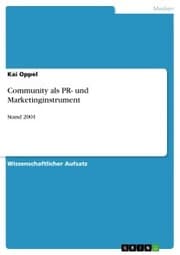 Cover von Community als PR- und Marketinginstrument