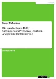 Cover von Die verschiedenen Dolby Surround-Sound-Verfahren: Überblick, Analyse und Funktionsweise
