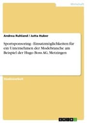 Cover von Sportsponsoring - Einsatzmöglichkeiten für ein Unternehmen der Modebranche am Beispiel der Hugo Boss AG, Metzingen