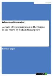 Cover von Aspects of Communication in The Taming of the Shrew by William Shakespeare