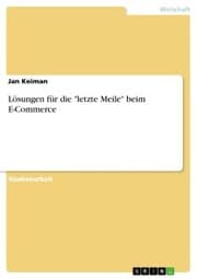 Cover von Lösungen für die 'letzte Meile' beim E-Commerce