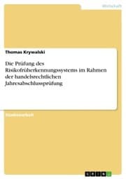 Cover von Die Prüfung des Risikofrüherkennungssystems im Rahmen der handelsrechtlichen Jahresabschlussprüfung