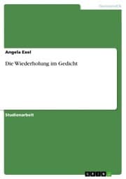 Cover von Die Wiederholung im Gedicht