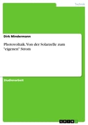 Cover von Photovoltaik. Von der Solarzelle zum 'eigenen' Strom