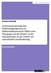 Cover von Lernstandserfassung und Fördermöglichkeiten im Mathematikunterricht. Hilfen zum Übergang von der Primar- in die Sekundarstufe an der Schule zur individuellen Lernförderung