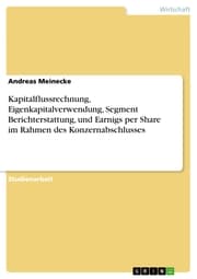 Cover von Kapitalflussrechnung, Eigenkapitalverwendung, Segment Berichterstattung, und Earnigs per Share im Rahmen des Konzernabschlusses