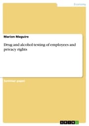 Cover von Drug and alcohol testing of employees and privacy rights
