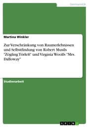 Cover von Zur Verschränkung von Raumerlebnissen und Selbstfindung von Robert Musils 'Zögling Törleß' und Virginia Woolfs 'Mrs. Dalloway'