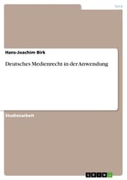 Cover von Deutsches Medienrecht in der Anwendung