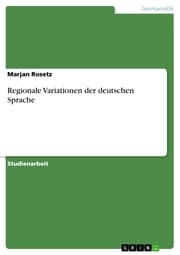 Cover von Regionale Variationen der deutschen Sprache