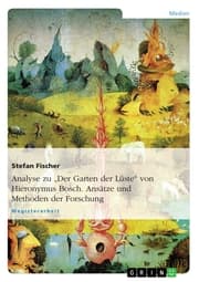 Cover von Analyse zu 'Der Garten der Lüste' von Hieronymus Bosch. Ansätze und Methoden der Forschung
