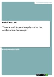 Cover von Theorie und Anwendungsbereiche der Analytischen Soziologie