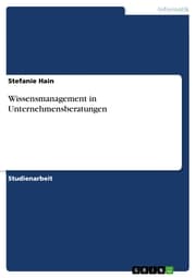 Cover von Wissensmanagement in Unternehmensberatungen