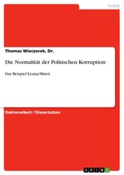 Cover von Die Normalität der Politischen Korruption