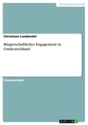 Cover von Bürgerschaftliches Engagement in Ostdeutschland