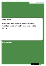 Cover von Väter und Söhne in Storms Novellen 'Carsten Curator' und 'Hans und Heinz Kirch'